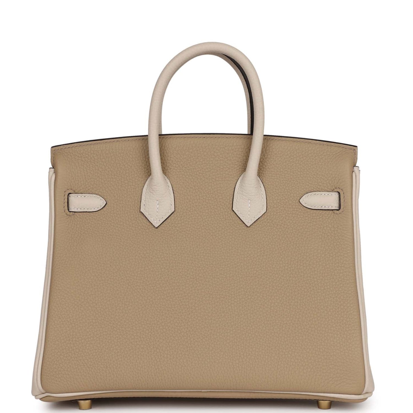 Luxury Hermes Special Order (HSS) Birkin 25 Trench and Beton Togo Gold Hardware
