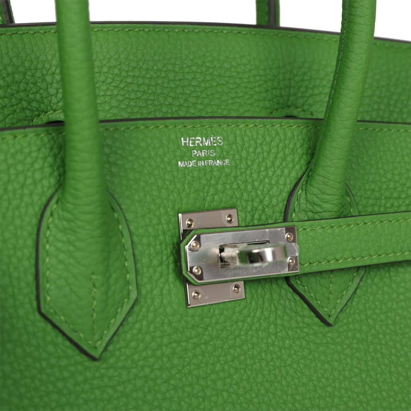 Luxury Hermes Birkin 25 Vert Yucca Togo Palladium Hardware