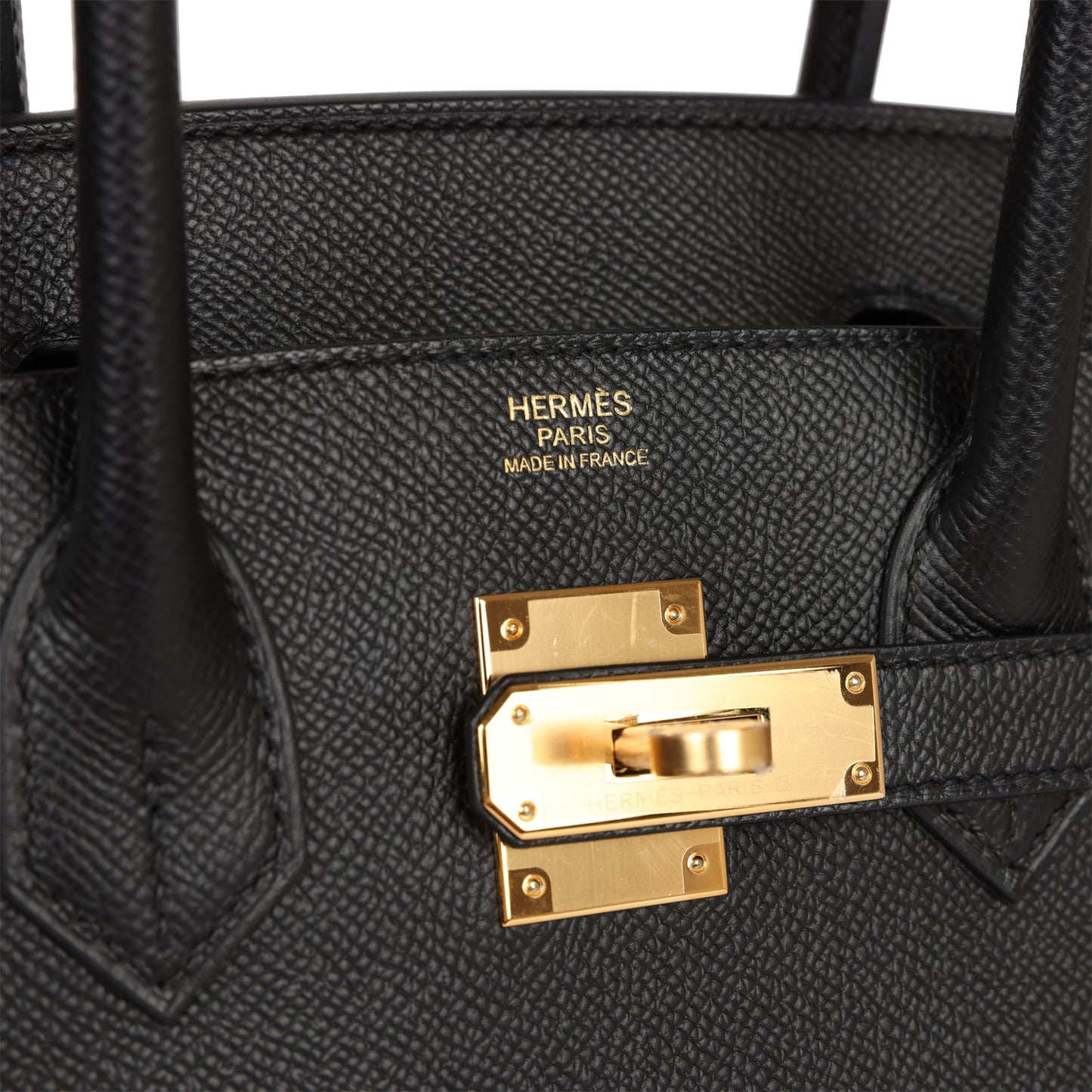 Luxury Hermes Birkin Sellier 30 Black Epsom Gold Hardware