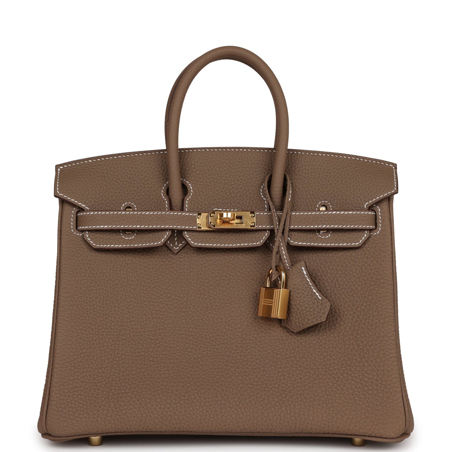 Luxury Hermes Birkin 25 Etoupe Togo Gold Hardware
