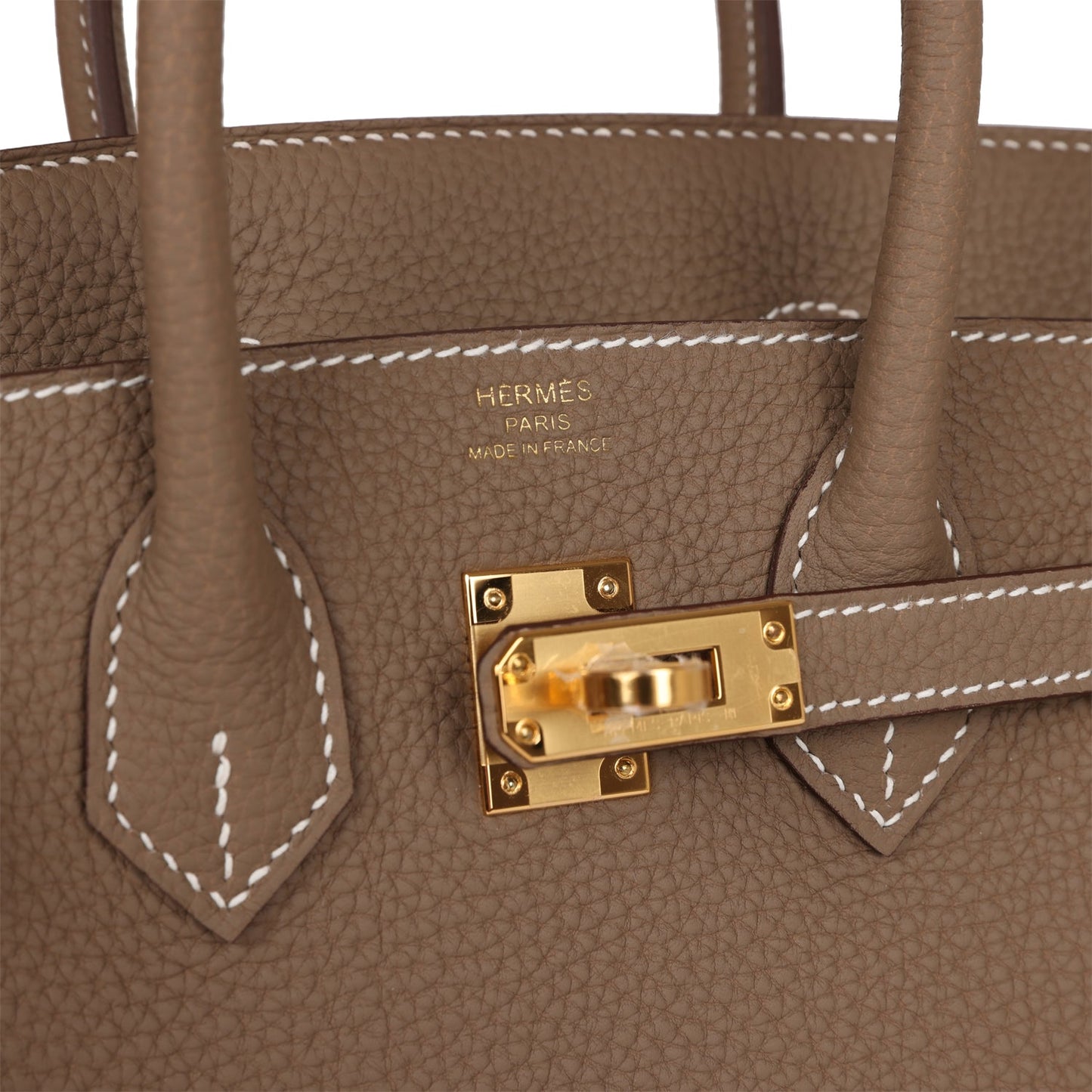 Luxury Hermes Birkin 25 Etoupe Togo Gold Hardware