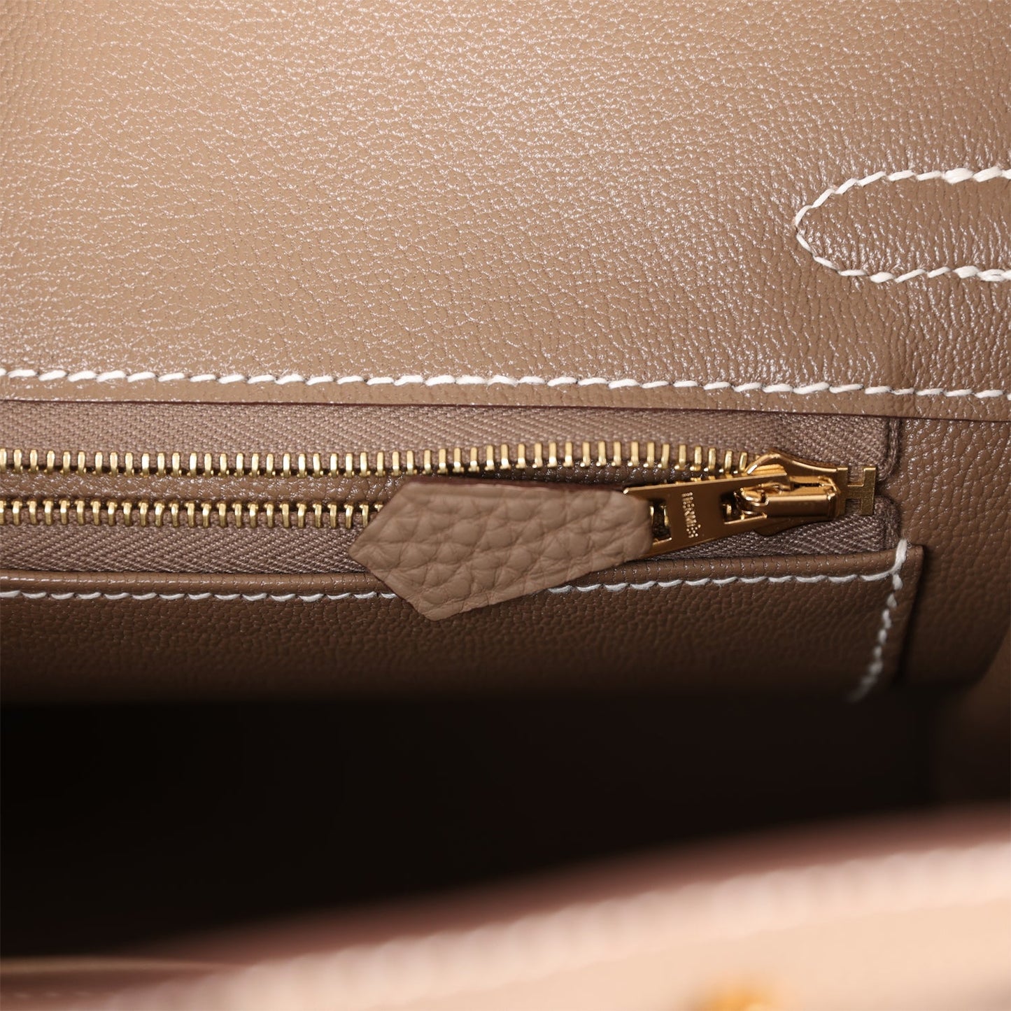 Luxury Hermes Birkin 25 Etoupe Togo Gold Hardware