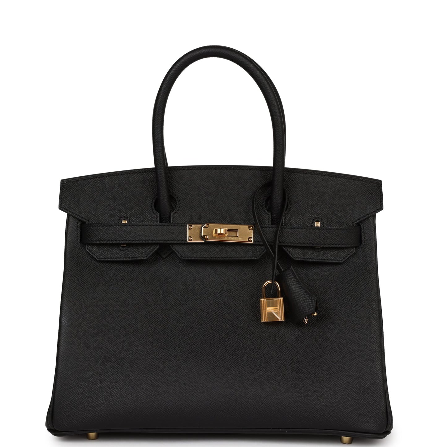 Luxury Hermes Birkin 30 Black Epsom Gold Hardware