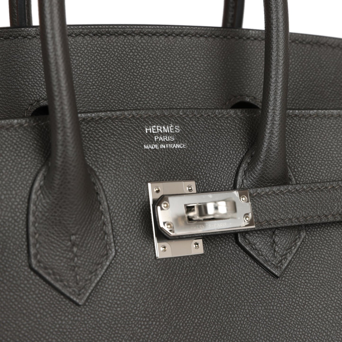 Luxury Hermes Birkin Sellier 25 Gris Meyer Madame Palladium Hardware