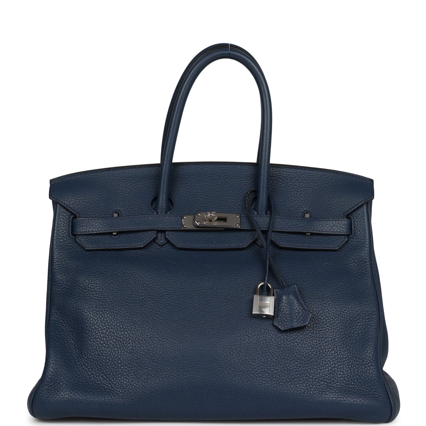 Top Quality Luxury Hermes Birkin 35 Bleu De Prusse Clemence Palladium Hardware
