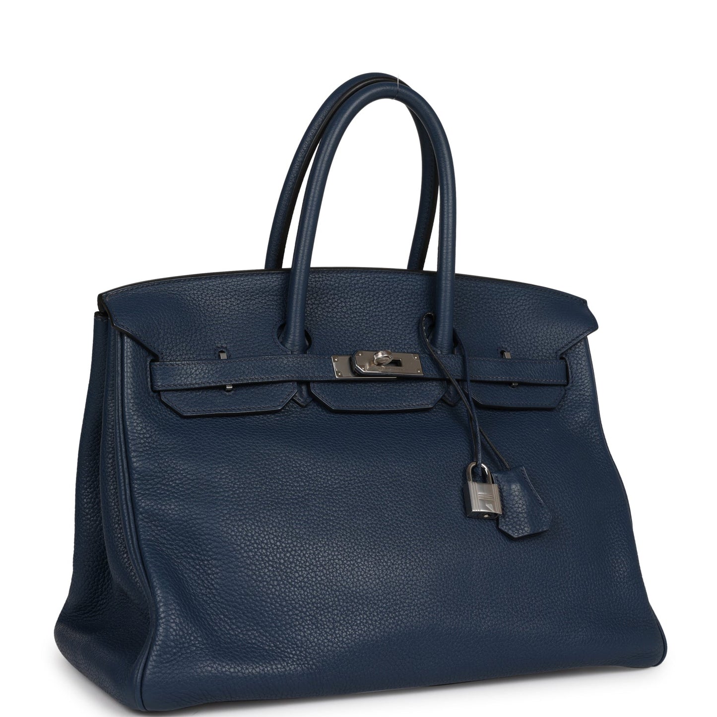 Top Quality Luxury Hermes Birkin 35 Bleu De Prusse Clemence Palladium Hardware