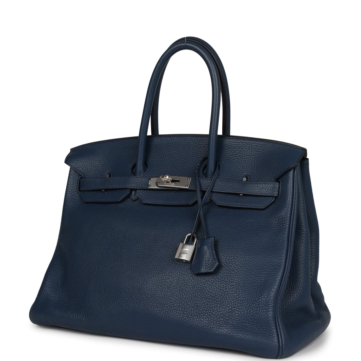 Top Quality Luxury Hermes Birkin 35 Bleu De Prusse Clemence Palladium Hardware