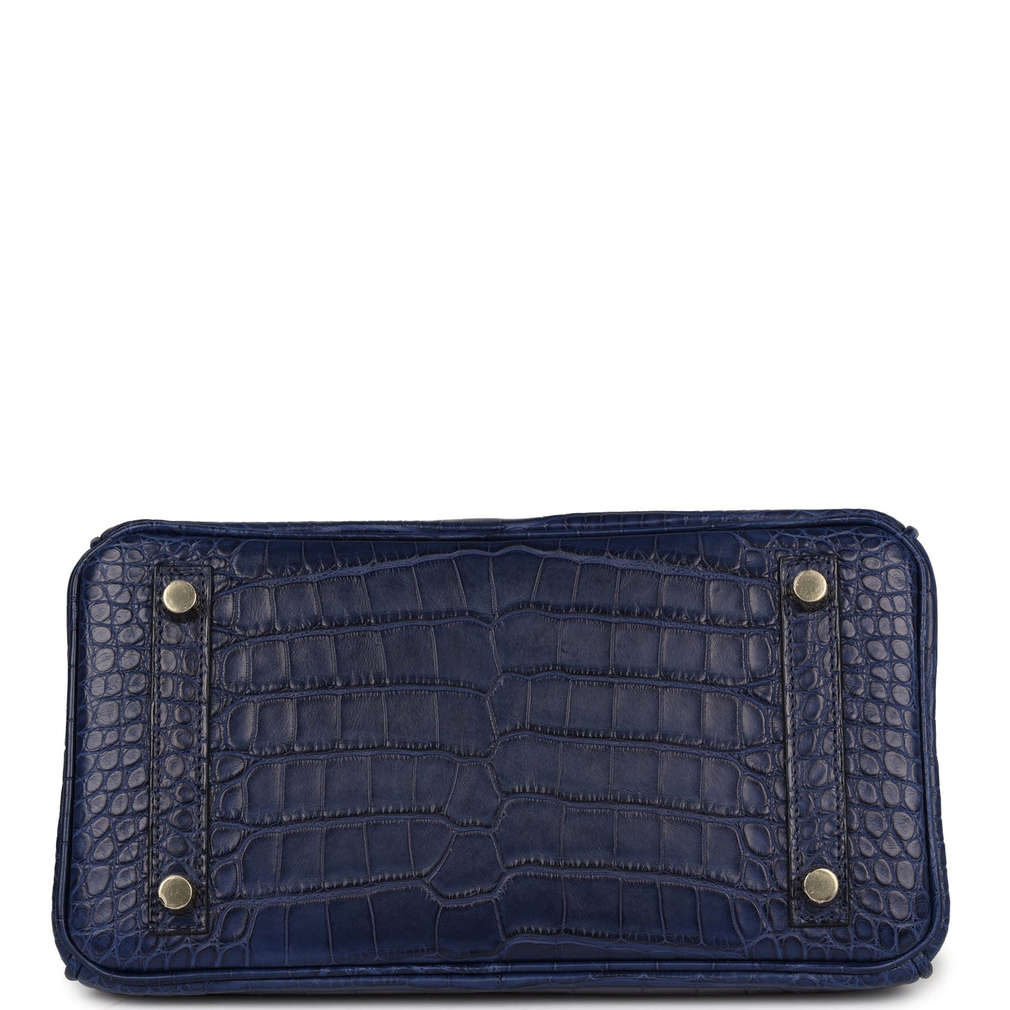 Luxury Hermes Birkin 25 Bleu Saphir Matte Alligator Gold Hardware