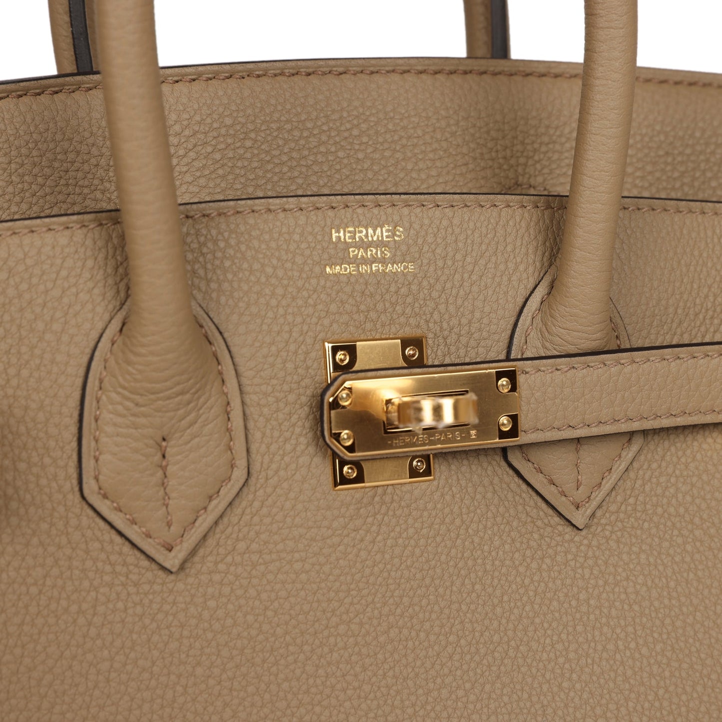 Luxury Hermes Birkin 25 Beige Marfa Togo Gold Hardware