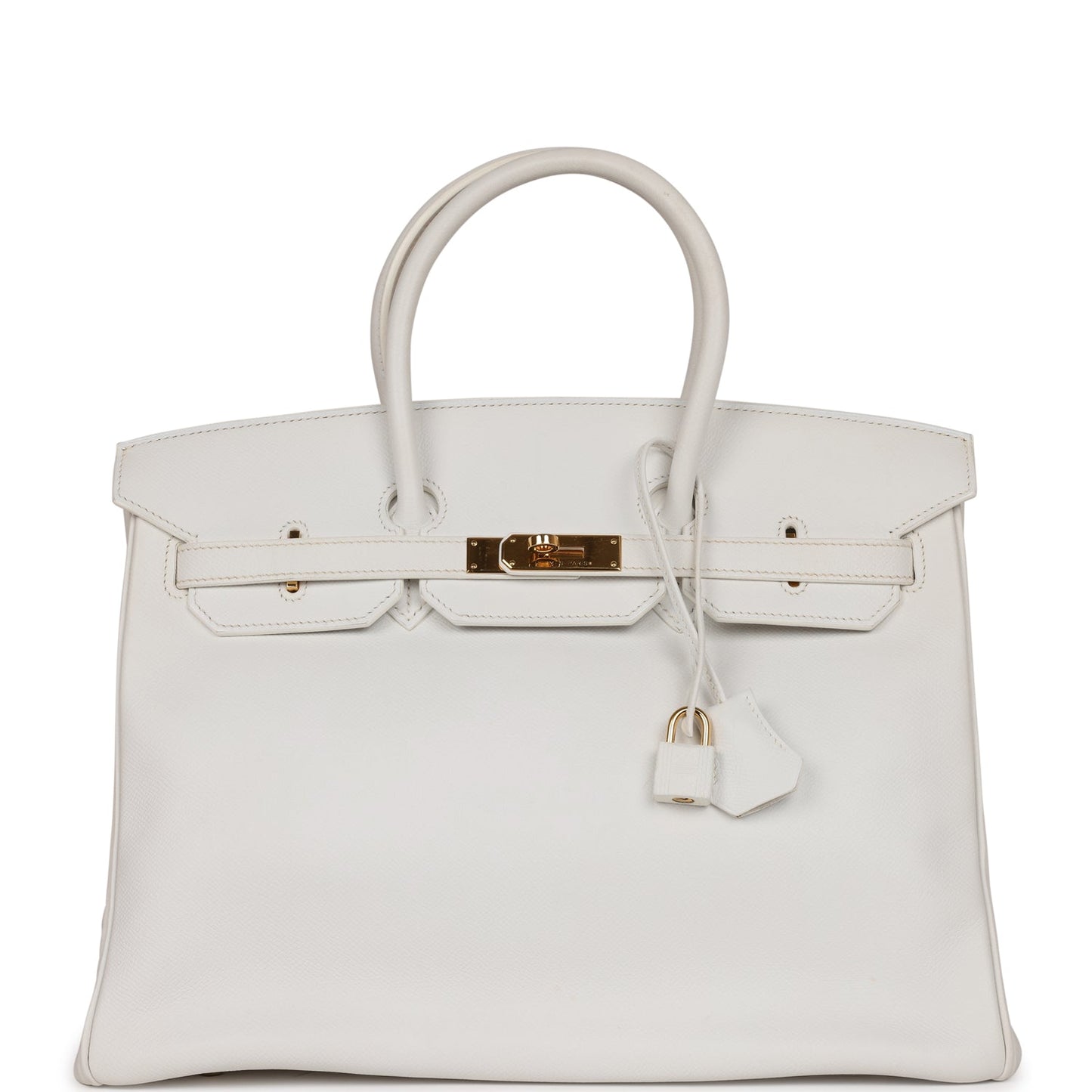 Top Quality Luxury Hermes Birkin 35 White Epsom Gold Hardware