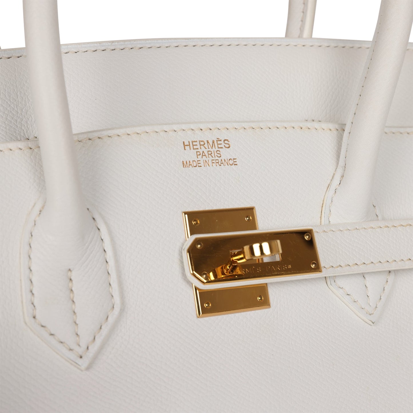 Top Quality Luxury Hermes Birkin 35 White Epsom Gold Hardware