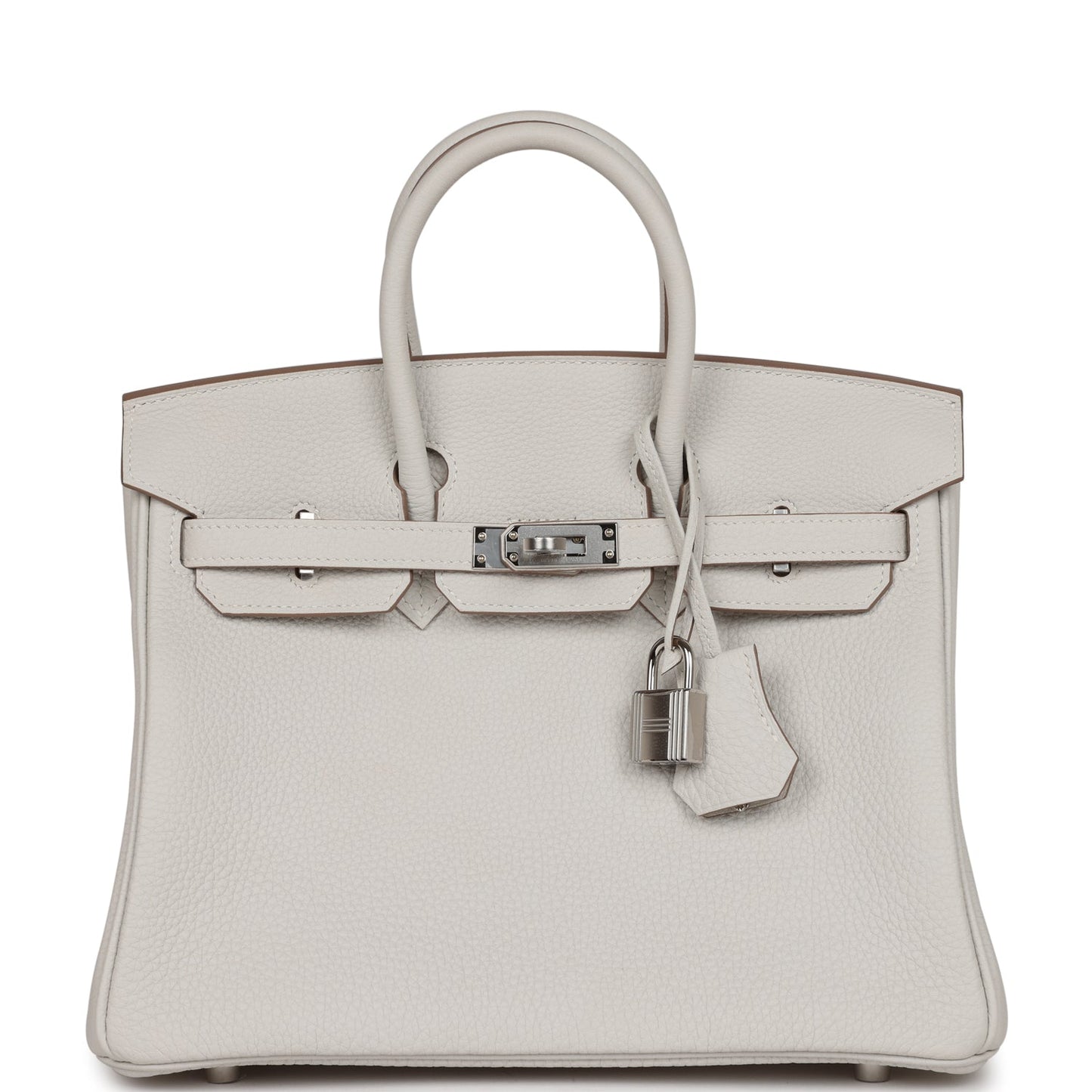 Luxury Hermes Birkin 25 Gris Pale Togo Palladium Hardware