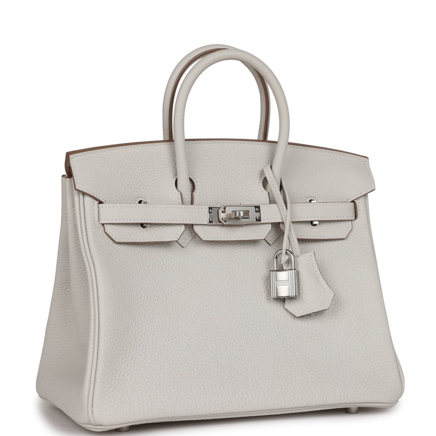 Luxury Hermes Birkin 25 Gris Pale Togo Palladium Hardware