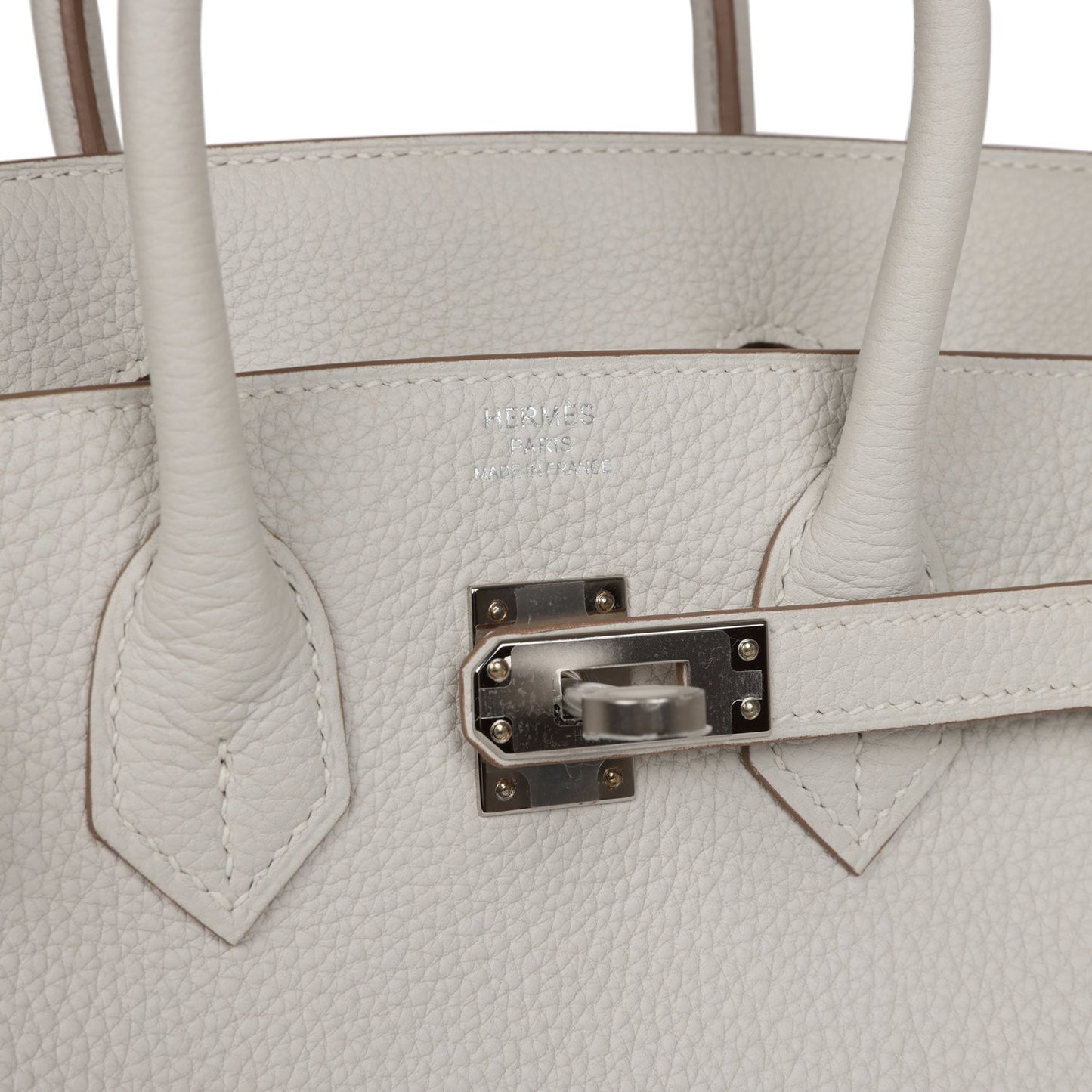 Luxury Hermes Birkin 25 Gris Pale Togo Palladium Hardware