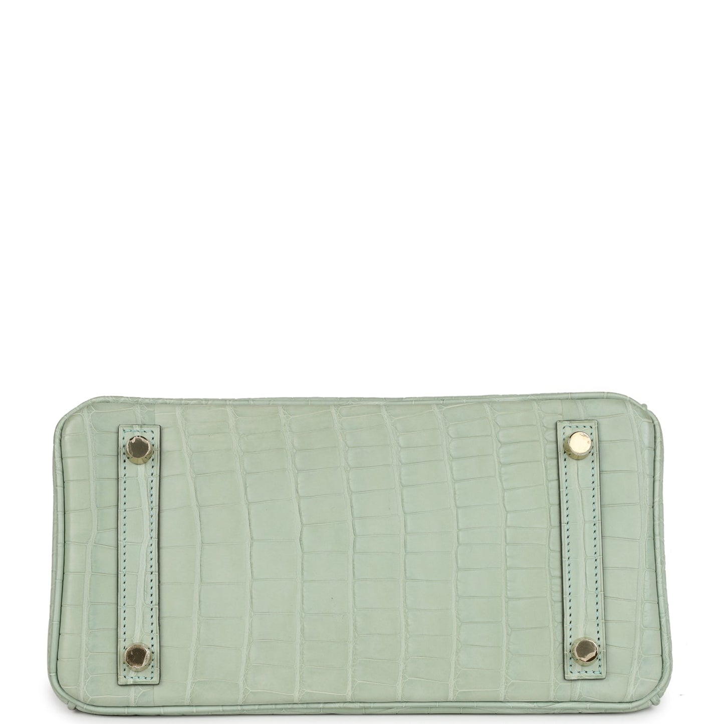 Luxury Hermes Birkin 25 Vert D'Eau Matte Alligator Gold Hardware