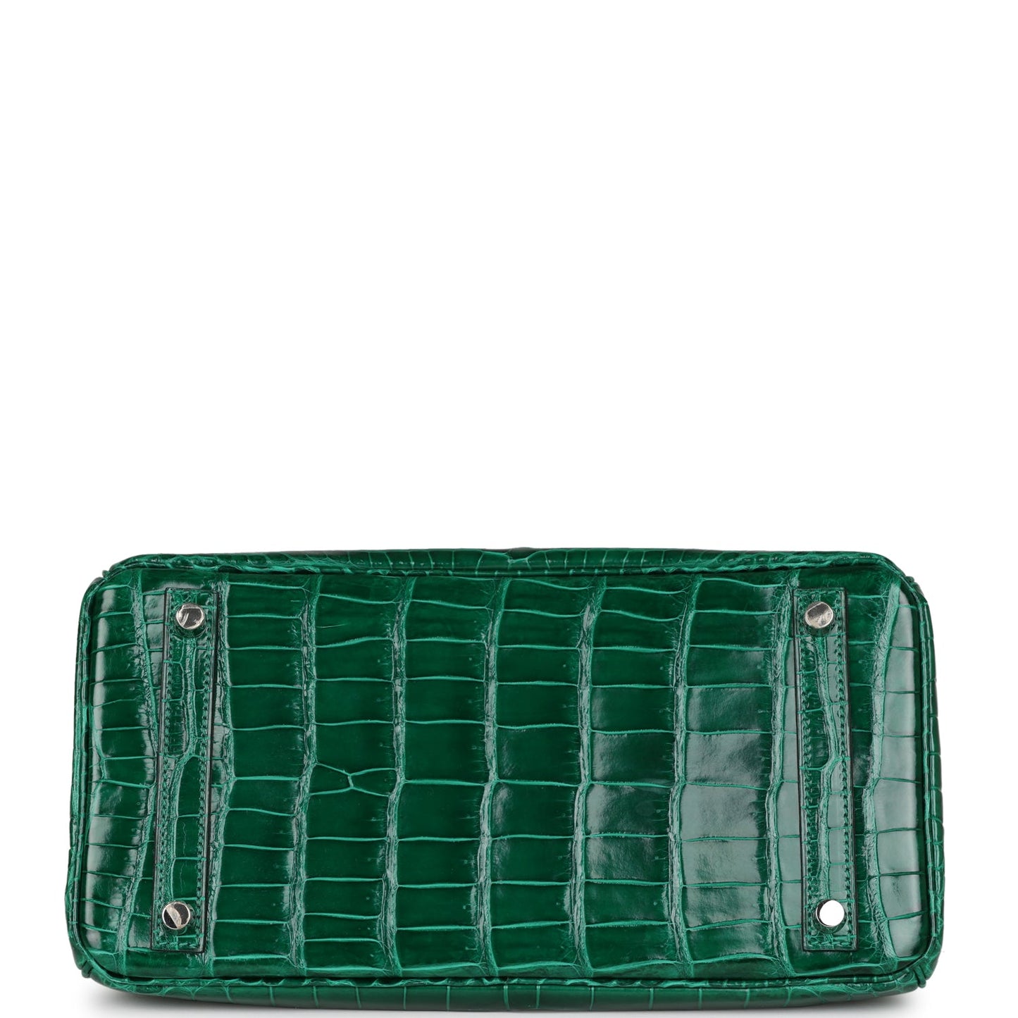 Top Quality Luxury Hermes Birkin 30 Emerald Shiny Niloticus Crocodile Palladium Hardware