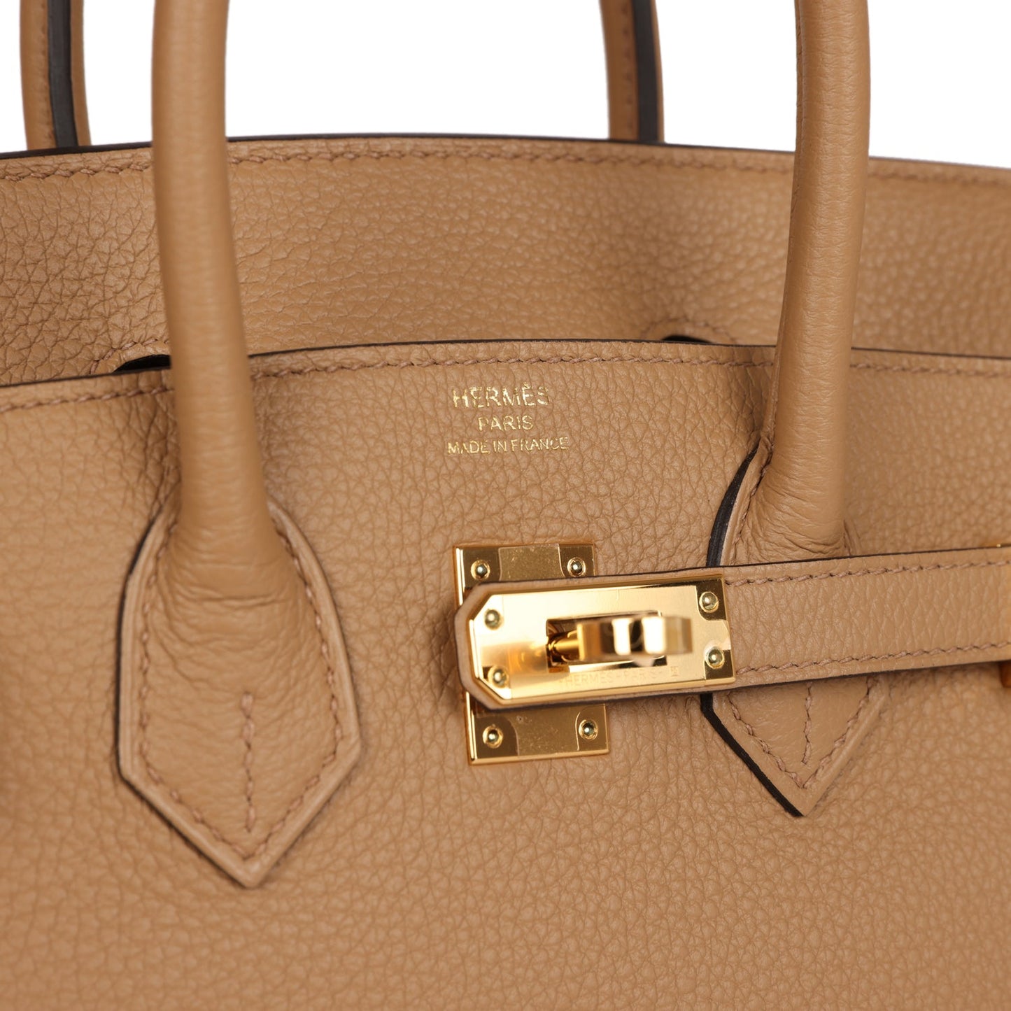 Luxury Hermes Birkin 25 Chai Togo Gold Hardware