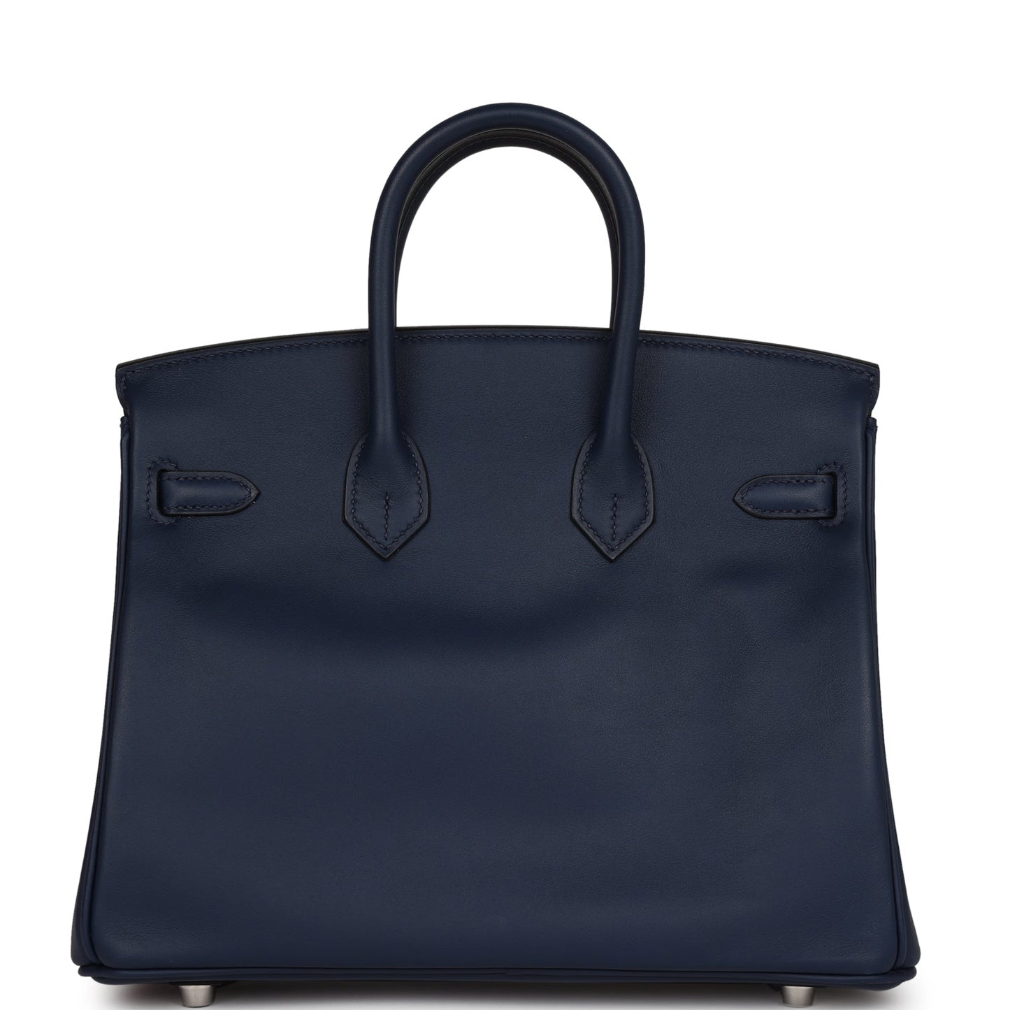 Luxury Hermes Birkin 25 Bleu Navy Swift Palladium Hardware