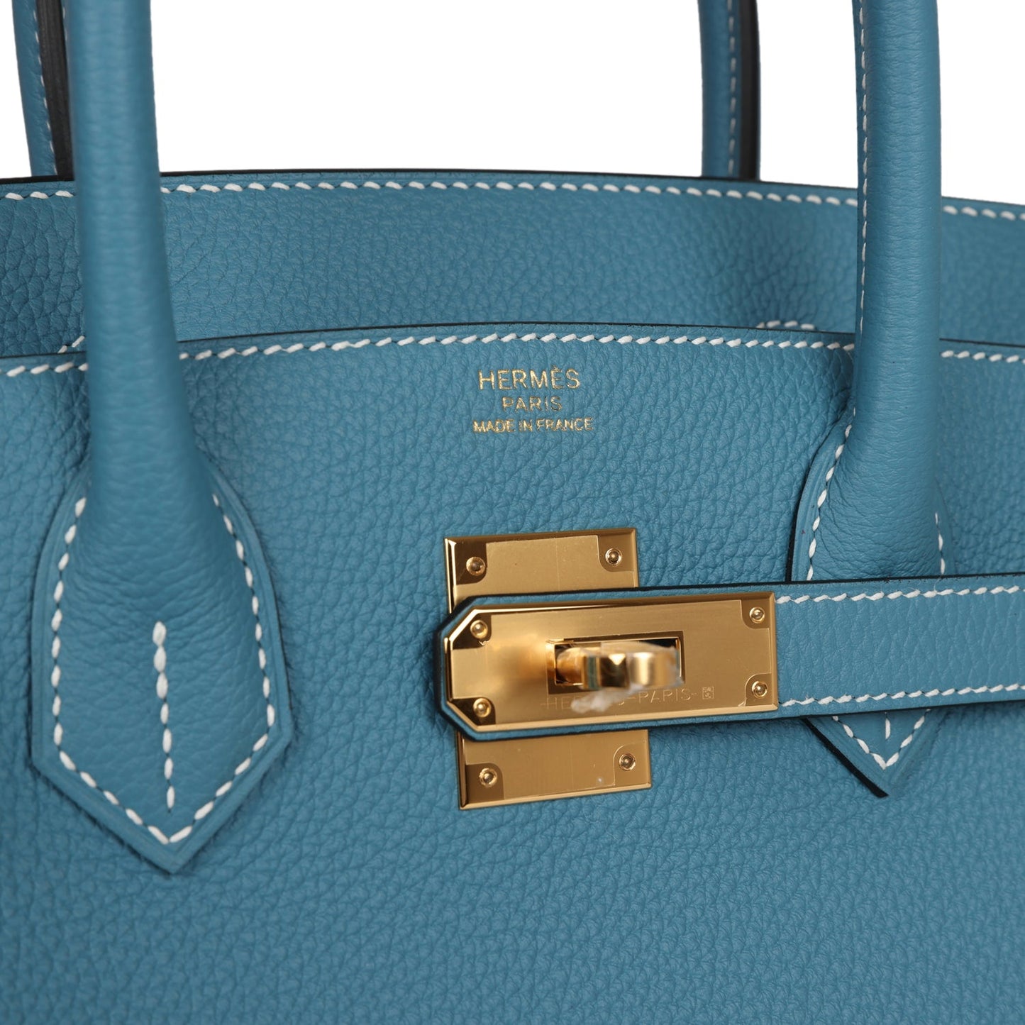 Luxury Hermes Birkin 30 Blue Jean Togo Gold Hardware