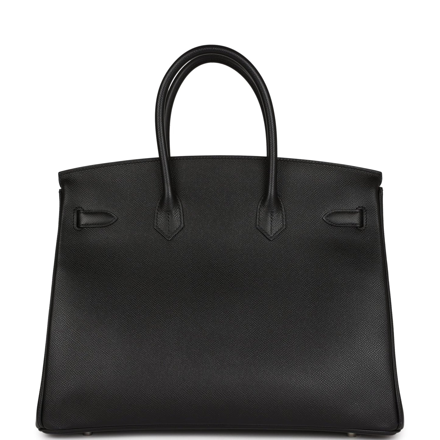 Luxury Hermes Birkin 35 Black Epsom Palladium Hardware