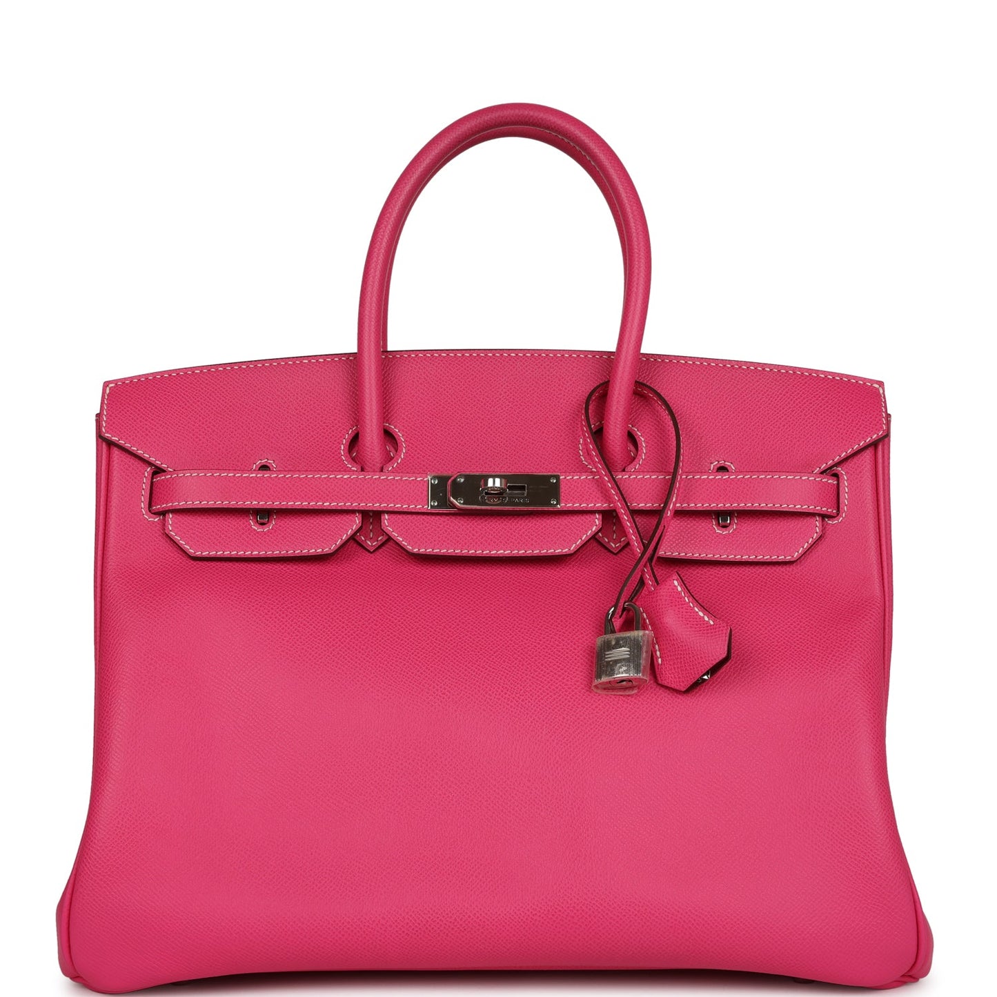 Top Quality Luxury Hermes Birkin 35 Rose Tyrien Candy Epsom Palladium Hardware
