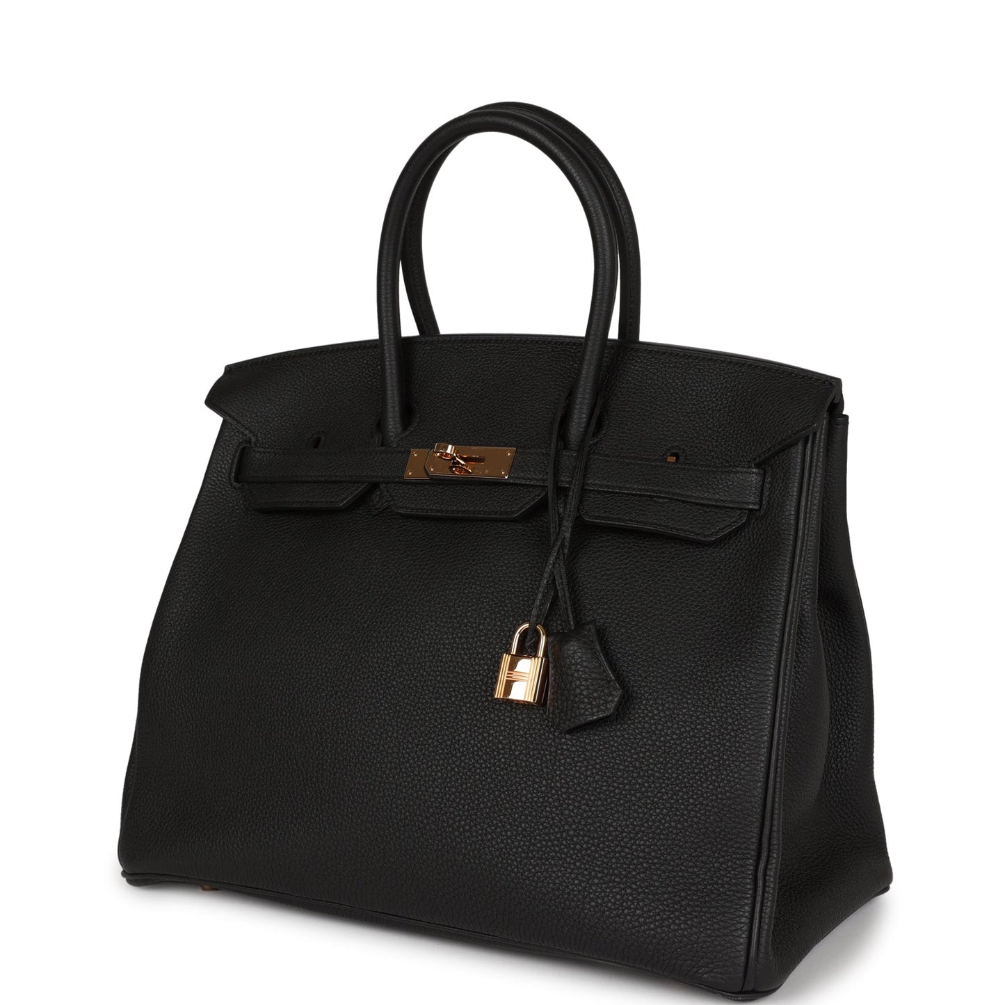 Top Quality Luxury Hermes Birkin 35 Black Togo Rose Gold Hardware
