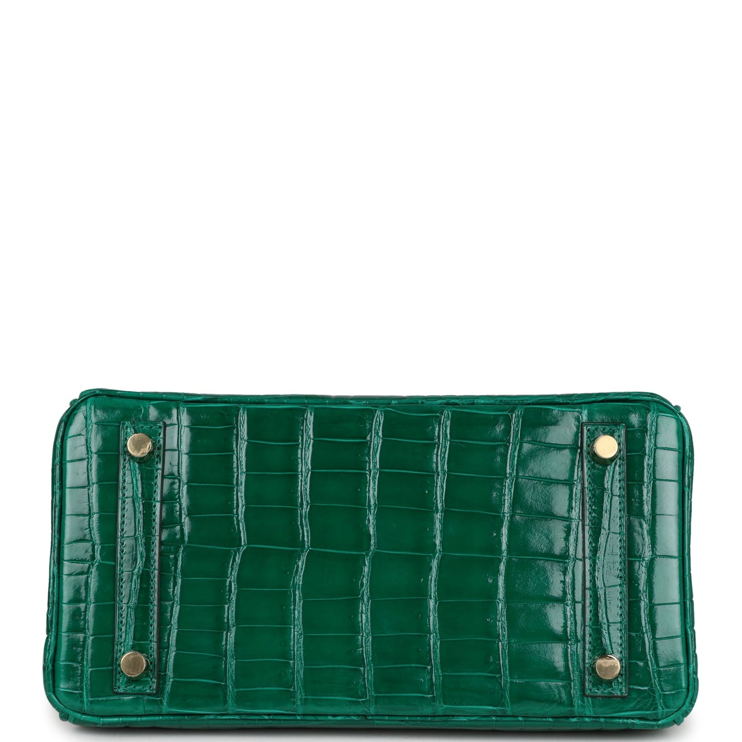 Luxury Hermes Birkin 25 Emerald Shiny Niloticus Crocodile Gold Hardware