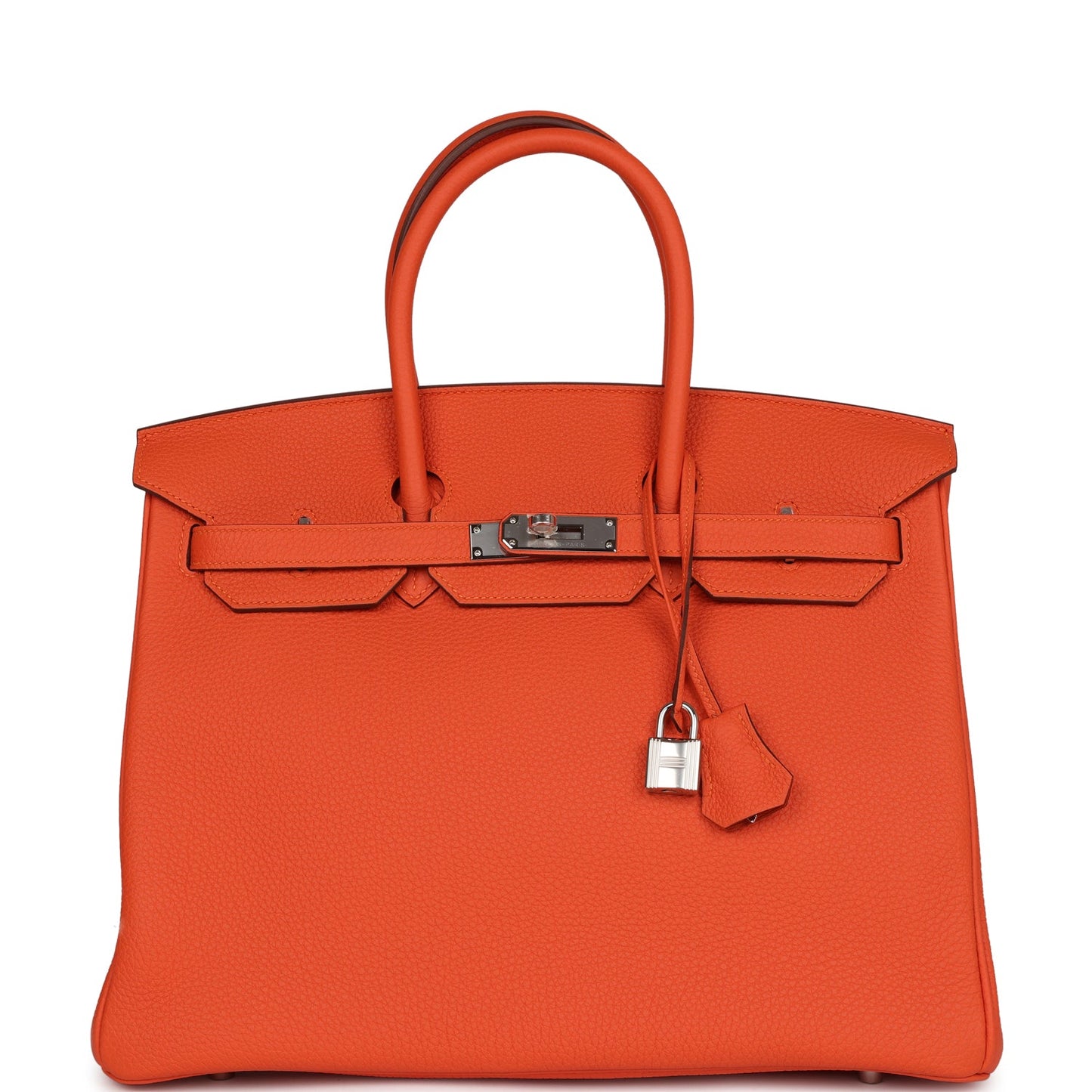 Luxury Hermes Birkin 35 Feu Togo Palladium Hardware