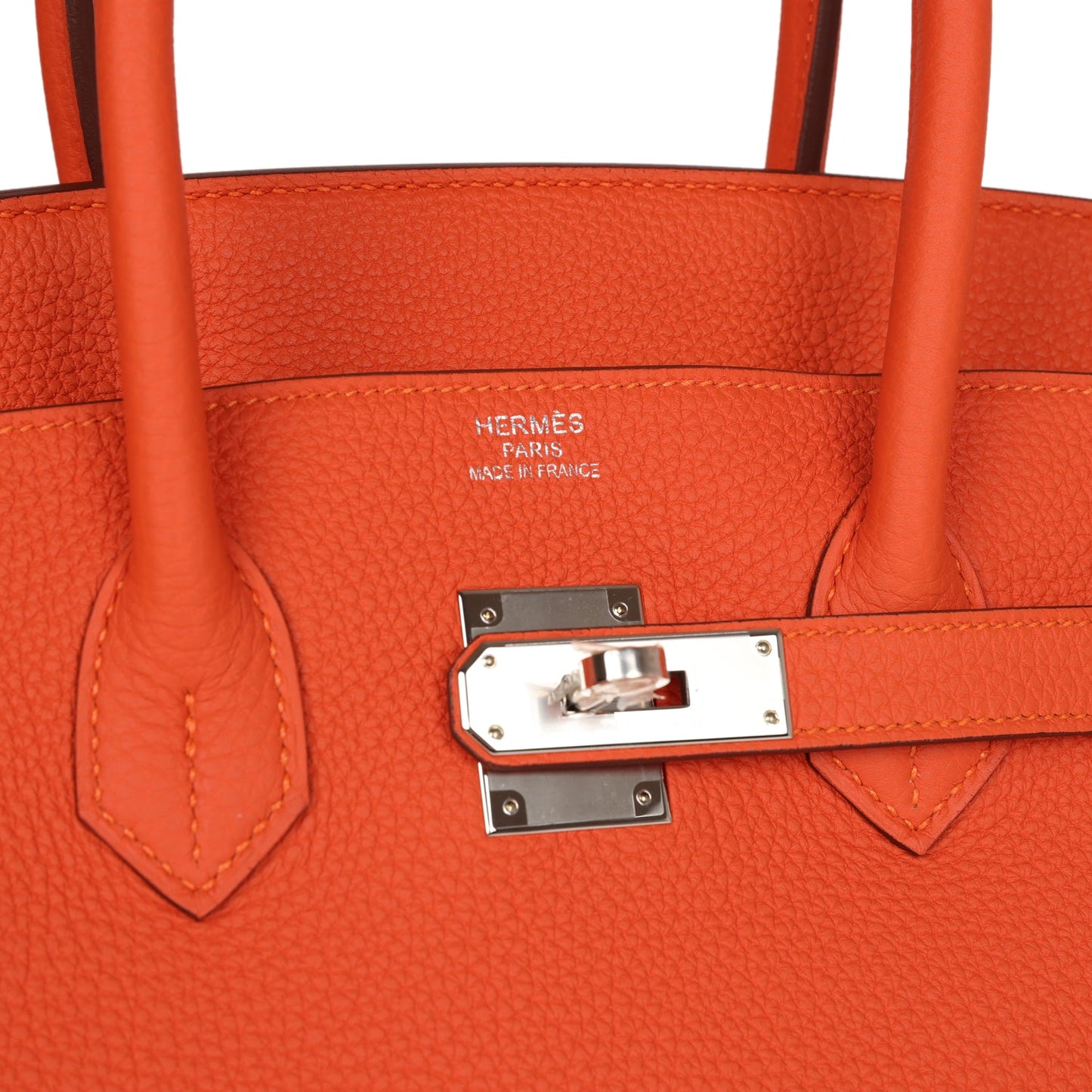 Luxury Hermes Birkin 35 Feu Togo Palladium Hardware