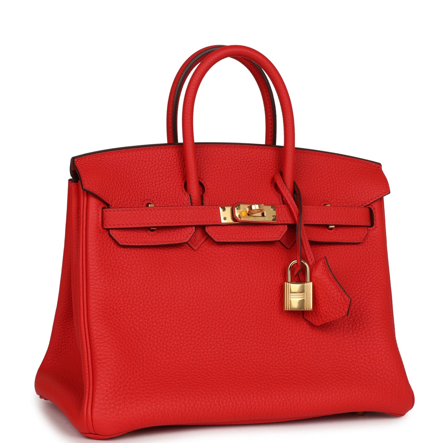 Luxury Hermes Birkin 25 Rouge de Coeur Togo Gold Hardware