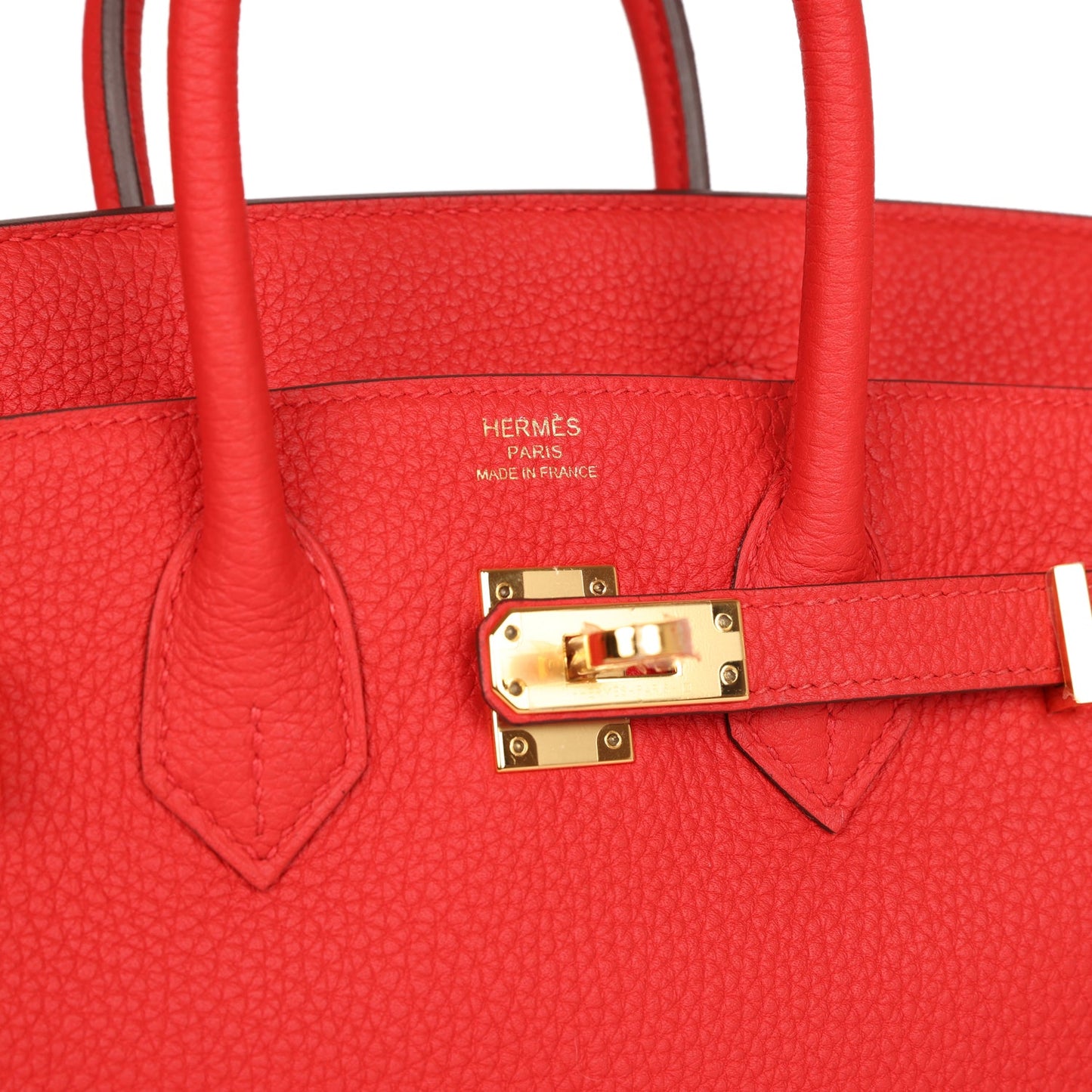 Luxury Hermes Birkin 25 Rouge de Coeur Togo Gold Hardware