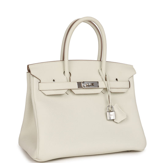 Luxury Hermes Birkin 30 Mushroom Togo Palladium Hardware