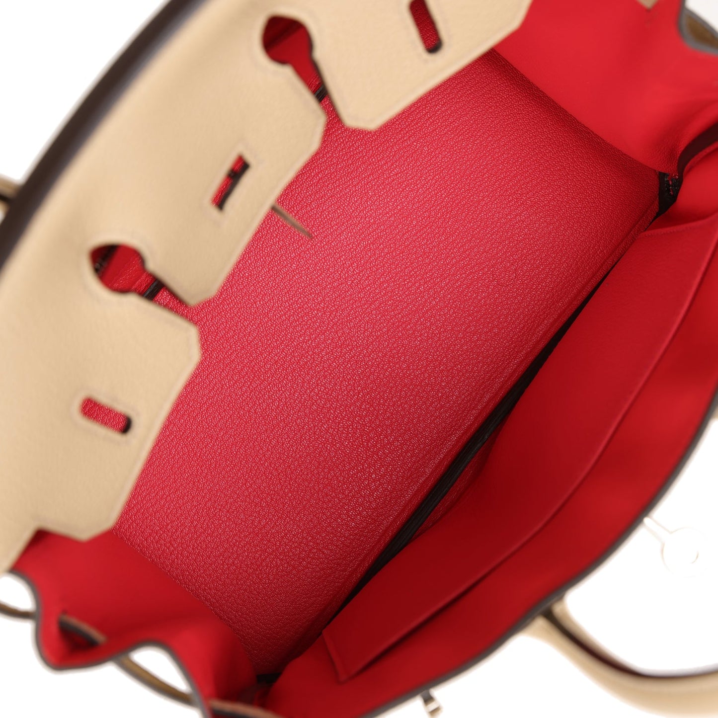 Luxury Hermes Birkin 25 Trench Verso Togo Palladium Hardware
