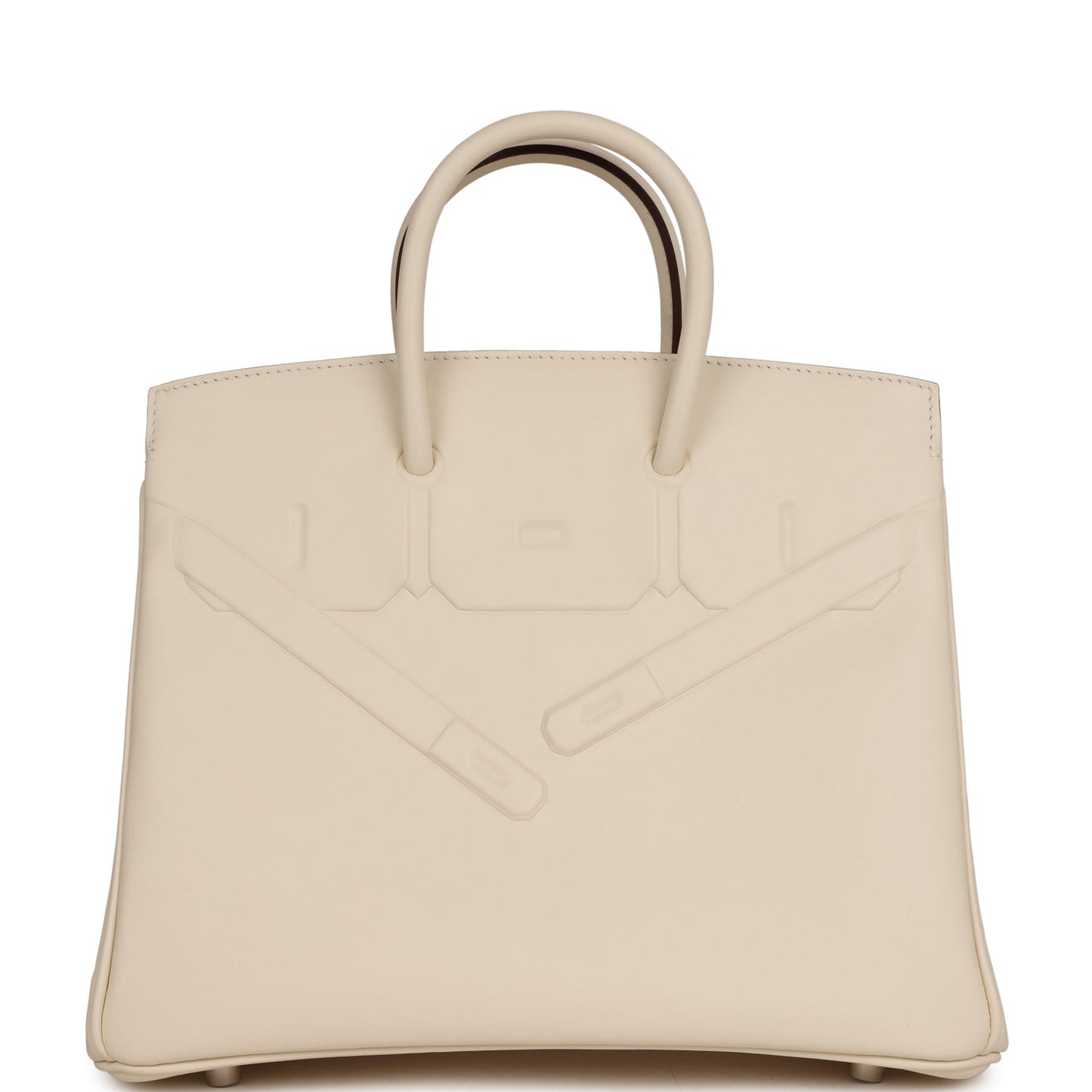 Luxury Hermes Birkin Shadow 25 Nata Swift Palladium Hardware