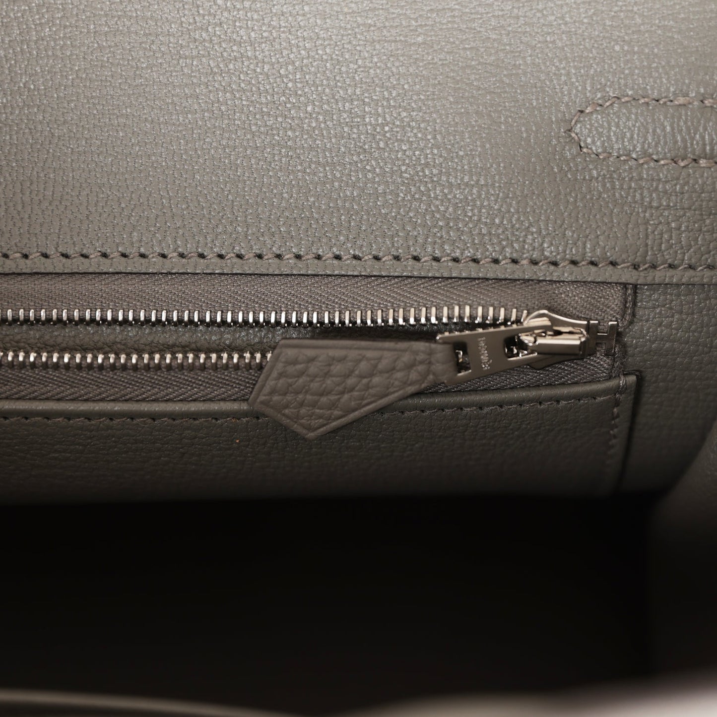 Luxury Hermes Birkin 25 Gris Meyer Togo and Gris Ciment Matte Alligator Touch Palladium Hardware
