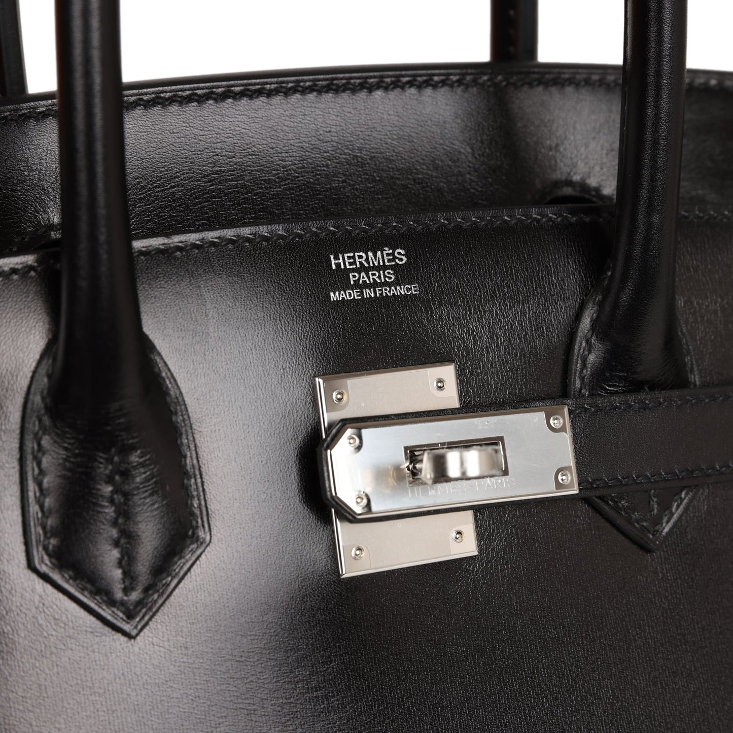 Luxury Hermes Birkin Sellier 30 Black Box Palladium Hardware