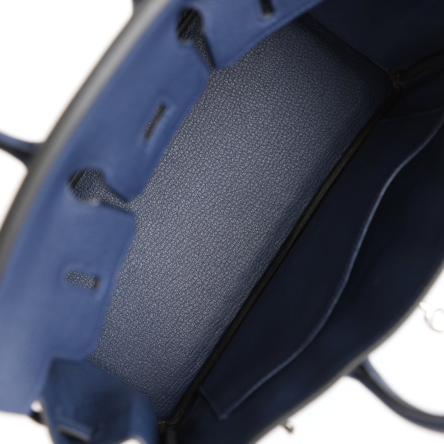 Luxury Hermes Birkin 25 Bleu Navy Togo Palladium Hardware
