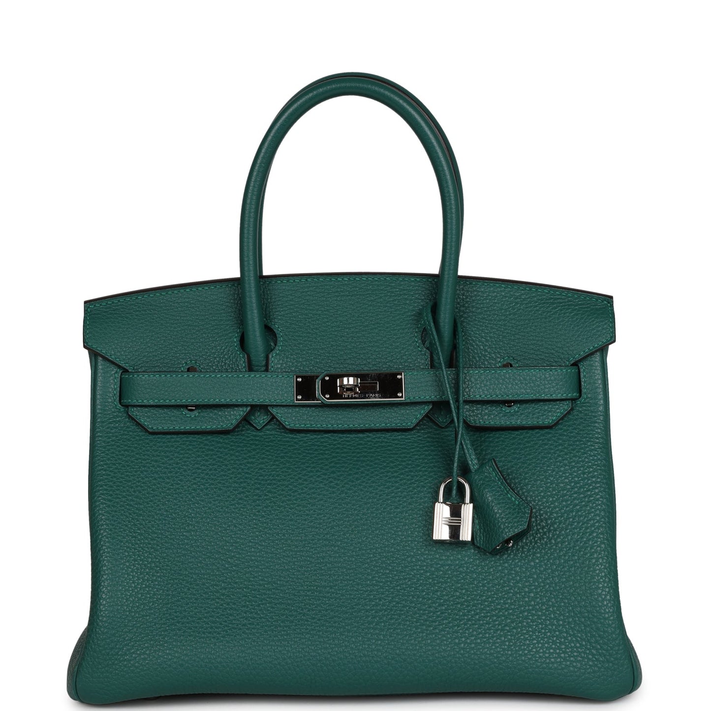 Top Quality Luxury Hermes Birkin 30 Malachite Togo Palladium Hardware