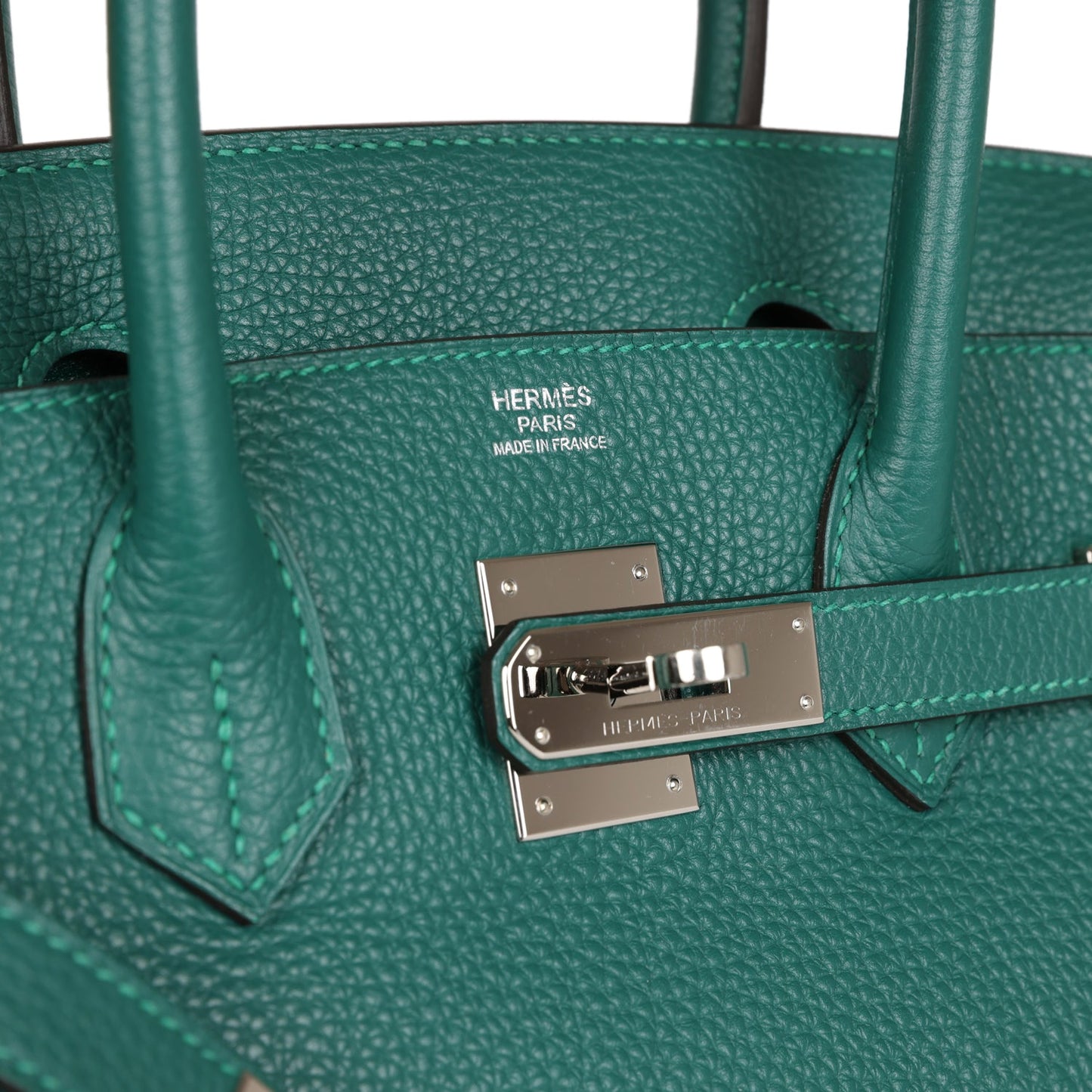 Top Quality Luxury Hermes Birkin 30 Malachite Togo Palladium Hardware