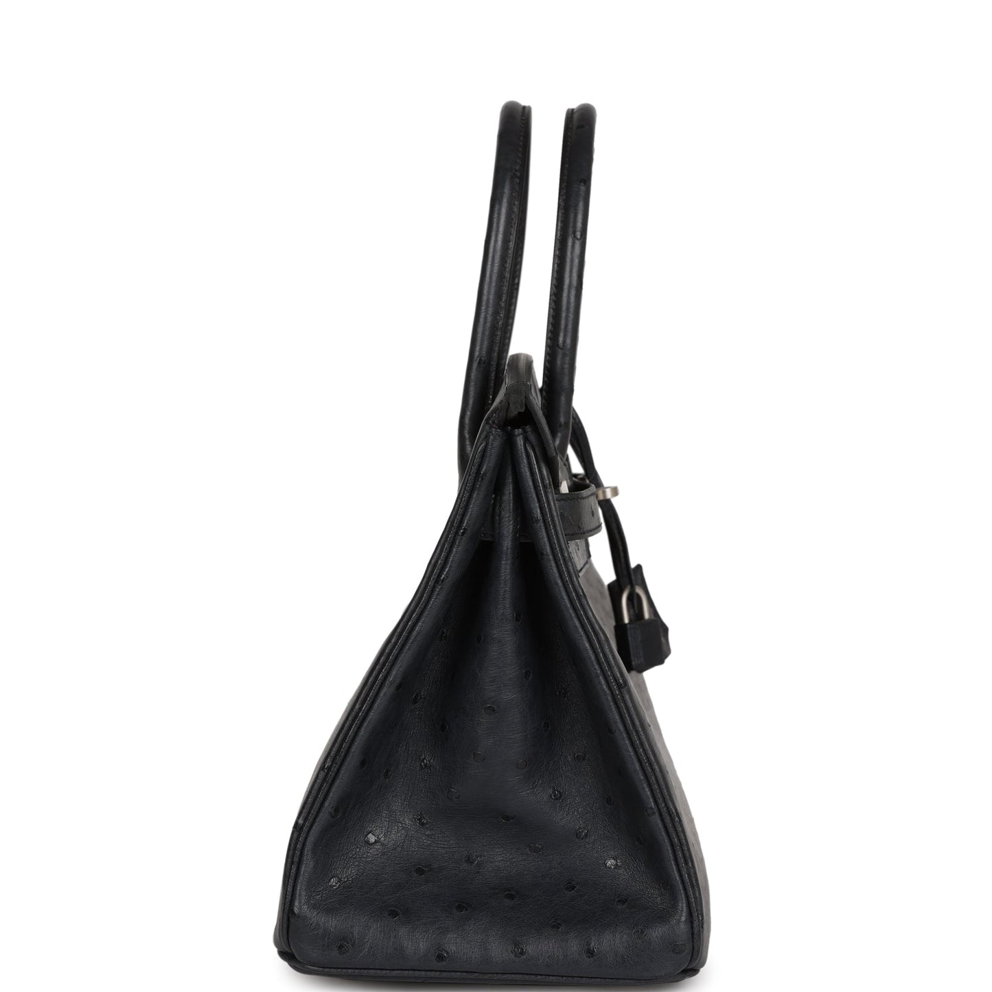 Top Quality Luxury Hermes Special Order (HSS) Birkin 30 Black Verso Ostrich Brushed Palladium Hardware