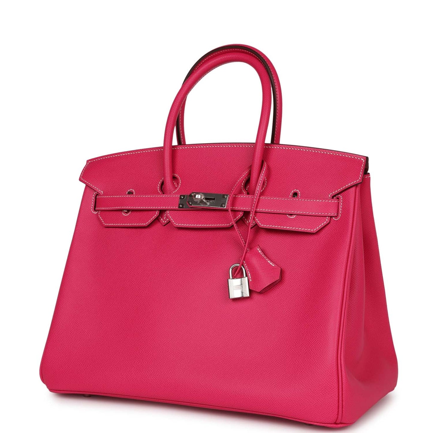 Luxury Hermes Birkin 35 Rose Tyrien Epsom Palladium Hardware