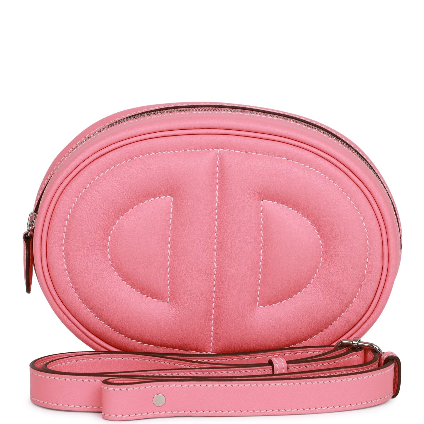 Luxury Hermes In-The-Loop Belt Bag Rose D'Ete Verso Swift Palladium Hardware