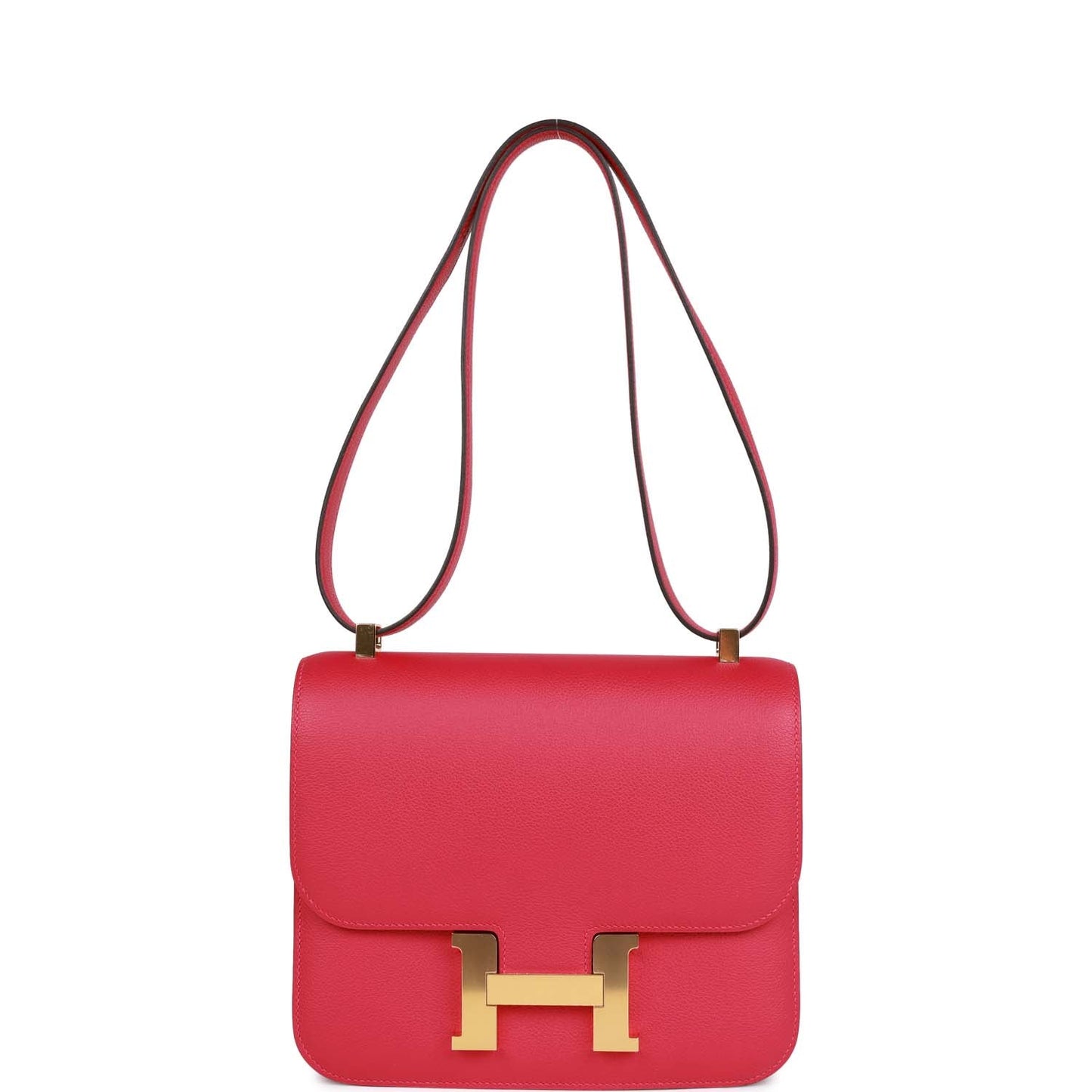 Luxury Hermes Constance 24 Framboise Evercolor Gold Hardware