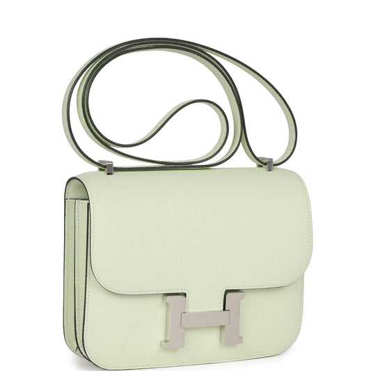 Luxury Hermes Constance 1-18 Vert Fizz Epsom Palladium Hardware