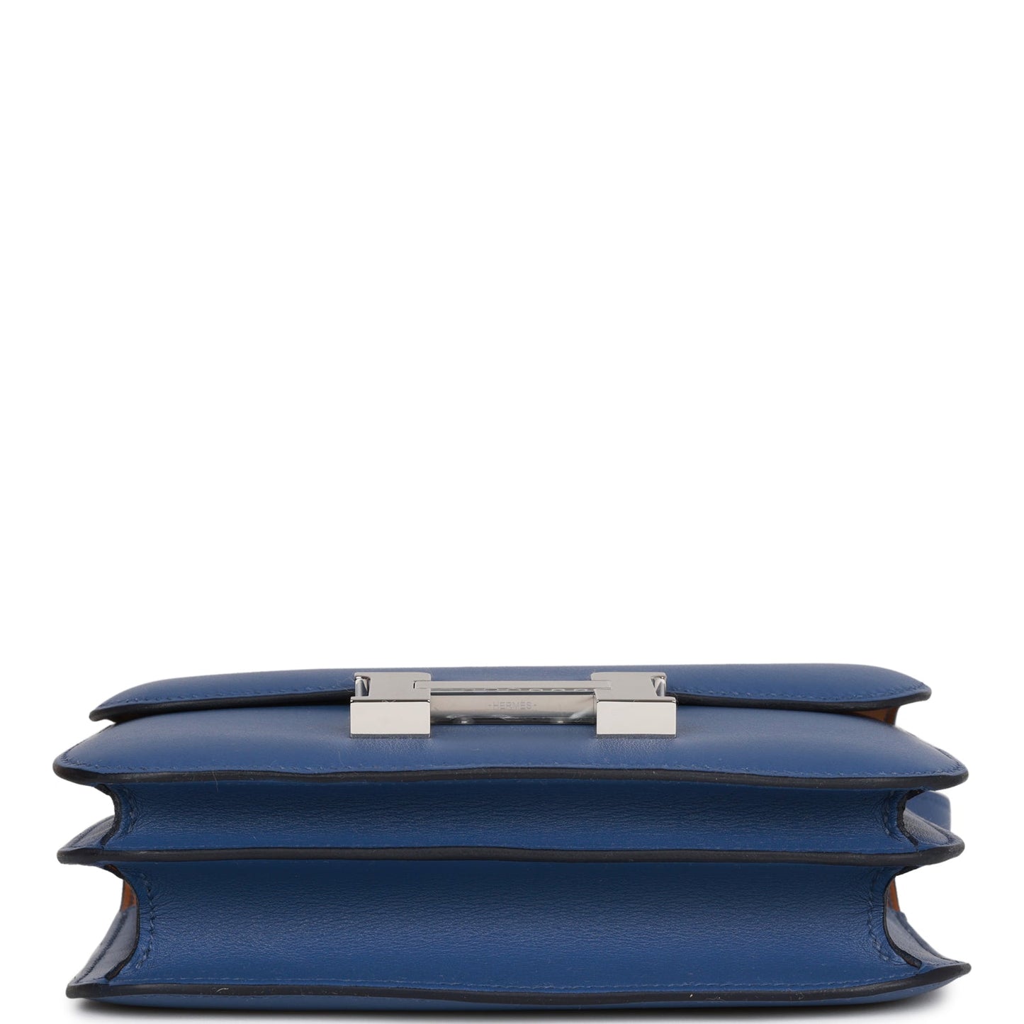 Luxury Hermes Constance 18 Bleu Brighton Verso Evercolor Palladium Hardware