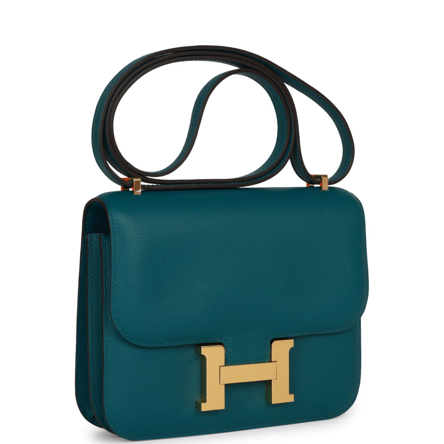 Luxury Hermes Constance 18 Vert Bosphore Evercolor Gold Hardware