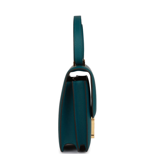 Luxury Hermes Constance 18 Vert Bosphore Evercolor Gold Hardware