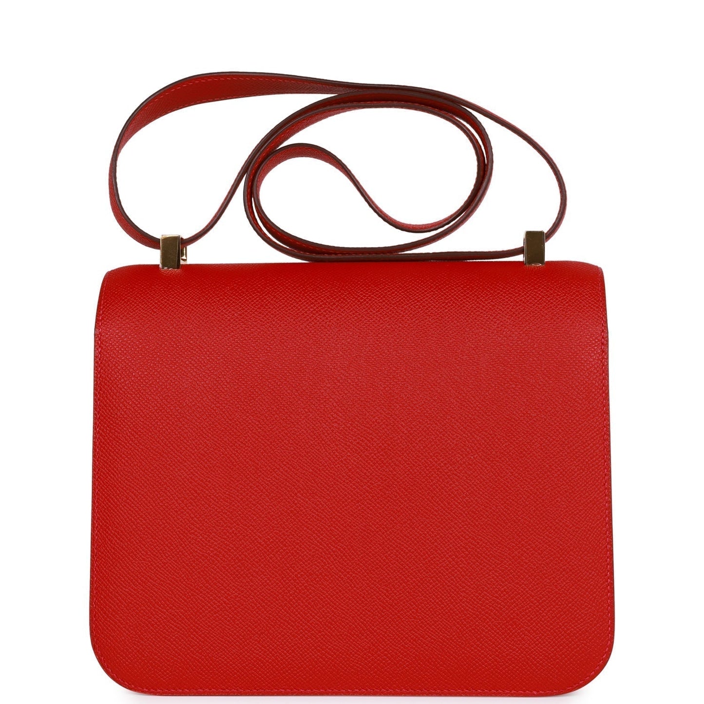 Luxury Hermes Constance 24 Rouge Casaque Epsom Gold Hardware