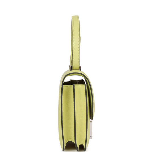 Luxury Hermes Constance 18 Jaune Bourgeon Chevre Palladium Hardware