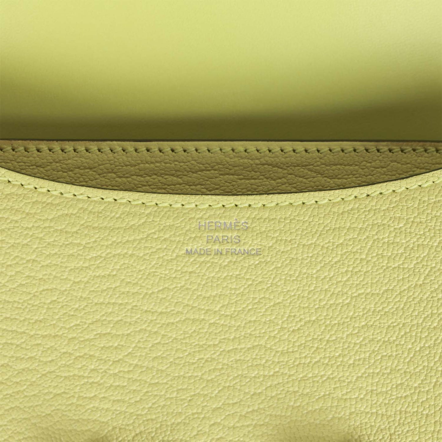 Luxury Hermes Constance 18 Jaune Bourgeon Chevre Palladium Hardware